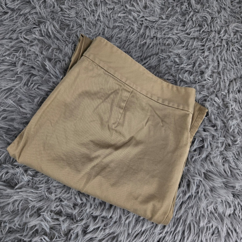 Lauren Ralph‎ Lauren Tan Khaki Chino Pants Straight Leg Stretch Size 14W